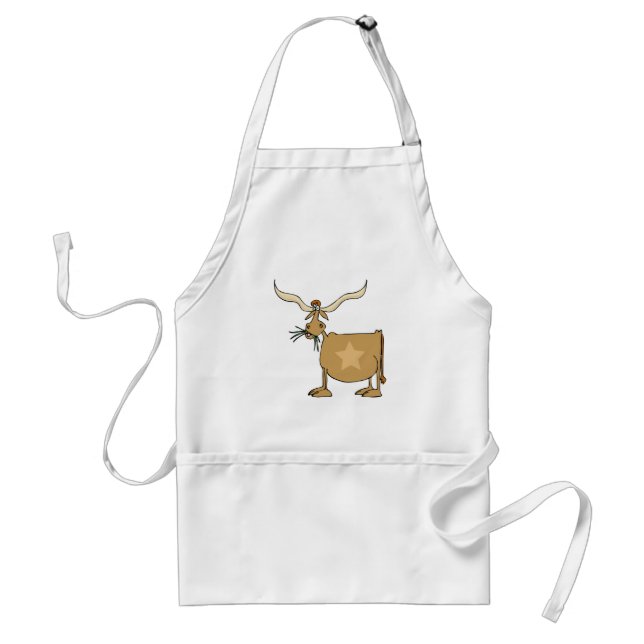 Texas Longhorn Cow Standard Apron (Front)