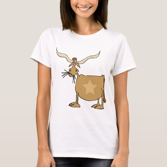 Texas Longhorn Cow T-Shirt (Front)