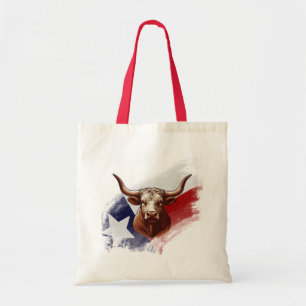 Texas longhorn cow tote bag