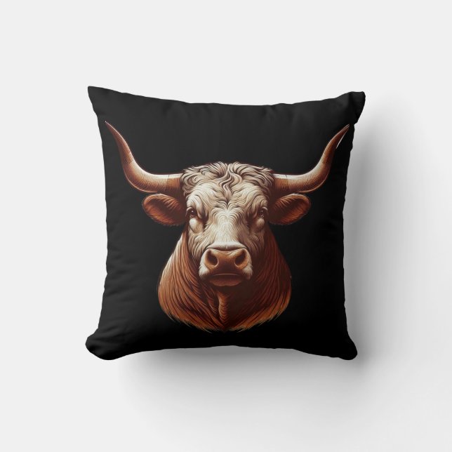 Texas Longhorn Cushion (Front)