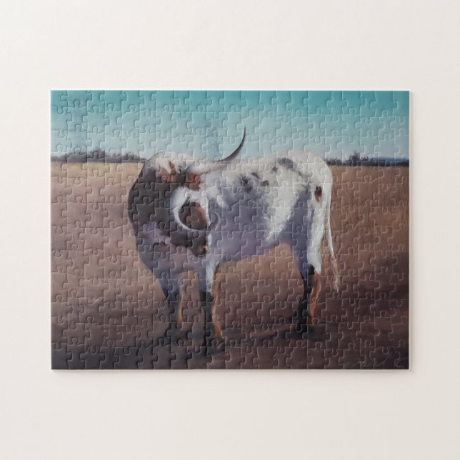 Texas Longhorn Jigsaw Puzzle (Horizontal)