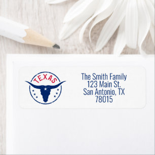 Texas Longhorn Return Address Return Address Label