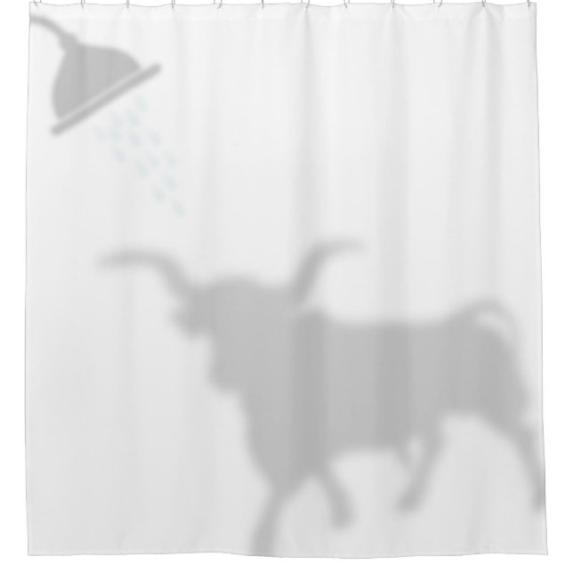 Texas Longhorn Shadow Silhouette Shadow Buddies Shower Curtain (Front)