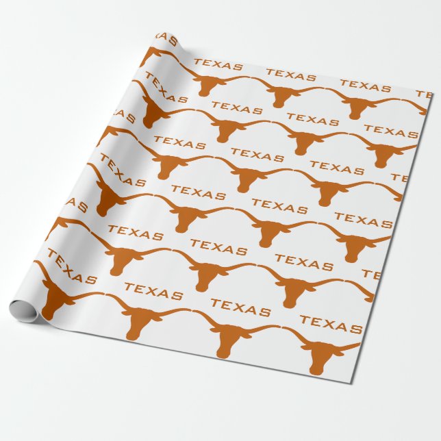 Texas Longhorn Wrapping Paper (Unrolled)