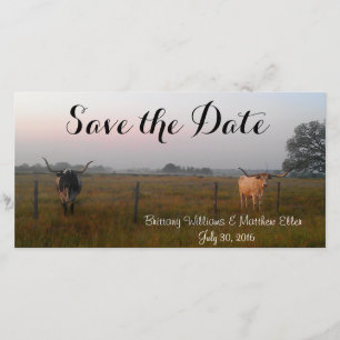 Texas Longhorns Save the Date card