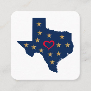 Texas Love and Shining Stars in the Lone Star Stat Square Business Card