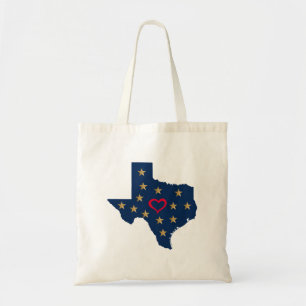 Texas Love and Shining Stars in the Lone Star Stat Tote Bag