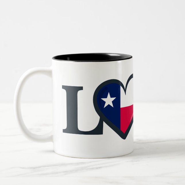 Texas Love Two-Tone Coffee Mug (Left)