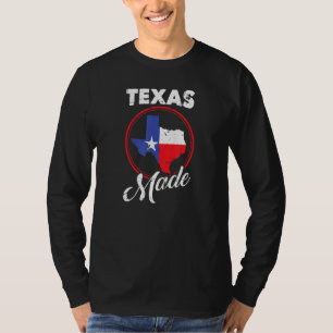 Texas Made Red White And Blue Texas Flag Texas Sta T-Shirt
