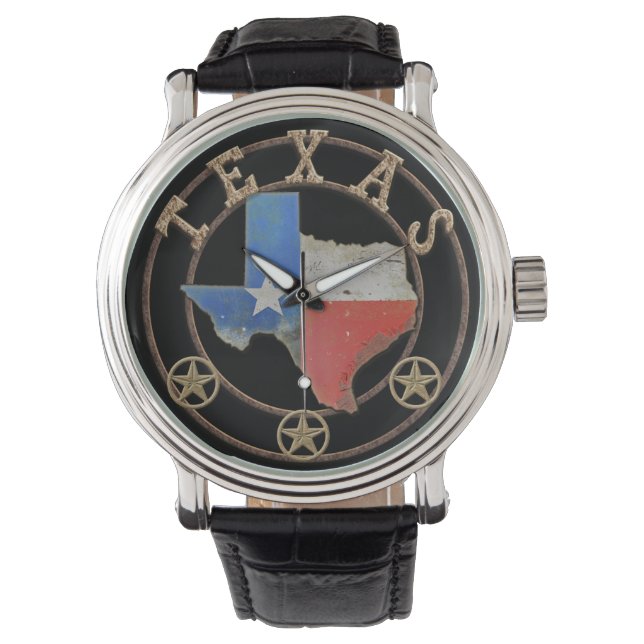 Texas Map Barn Art  Watch (Front)