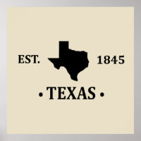Texas map black the lone star state