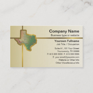 Texas Map Business Card