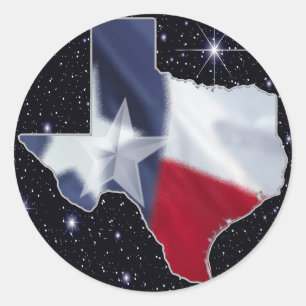 Texas Map Classic Round Sticker