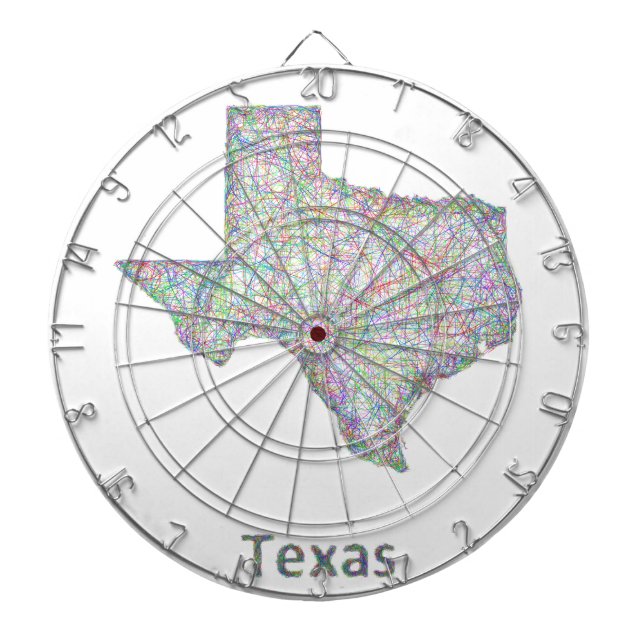 Texas map dartboard (Front)