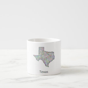 Texas map espresso cup