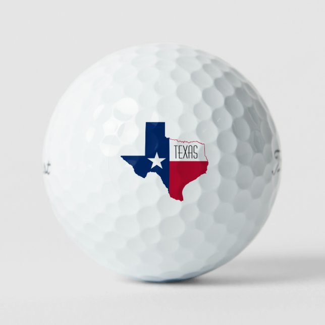 Texas map flag golf balls (Front)