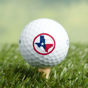 Texas map flag golf balls