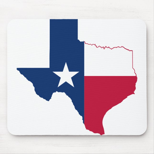 Texas map flag mouse pad (Front)