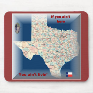 texas map mousepad