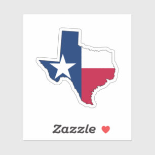 Texas Map Outline and Flag