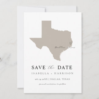 Texas Map Save the Date Template