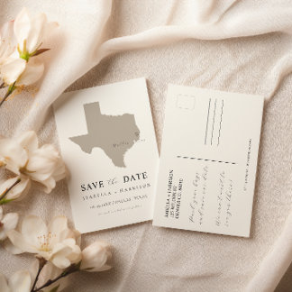 Texas Map Save the Date Template