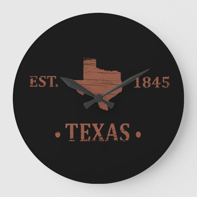 Texas map the lone star state large clock (Front)