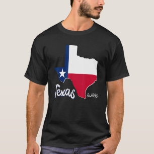 Texas Map Usa State Texas Flag Mens Womens Kids T-Shirt