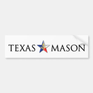 Texas Mason Bumper Sticker