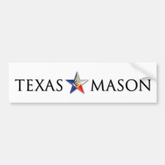 Texas Mason Bumper Sticker