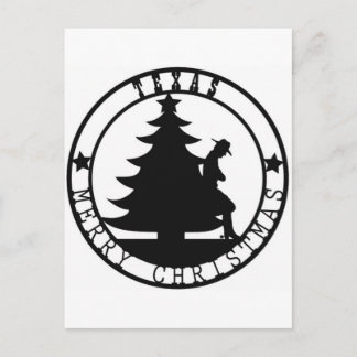 Texas Merry Christmas Holiday Postcard