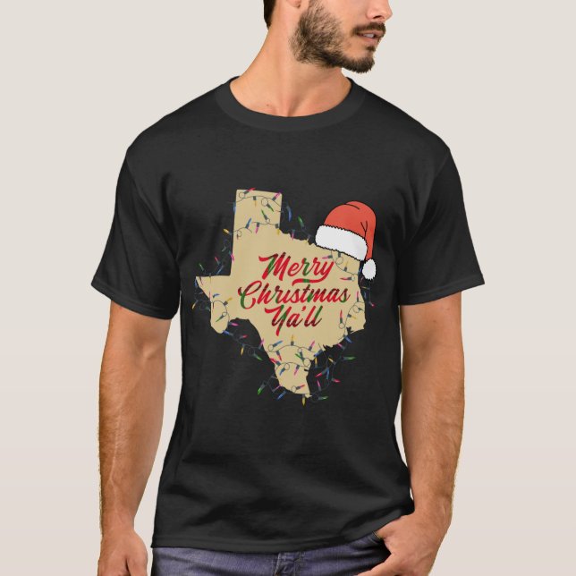 Texas Merry Christmas Party Yall Matching Family T T-Shirt (Front)