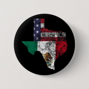 Texas Mexico American Flag Cinco De Mayo Mexican T 6 Cm Round Badge