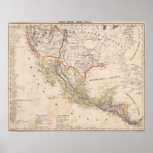 Texas, Mexico Poster