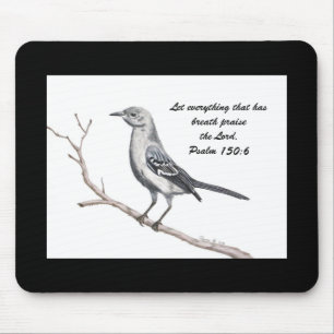 Texas Mockingbird Inspirational Mousepad