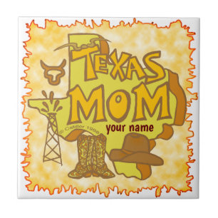 Texas Mum  Ceramic Tile