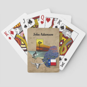 Texas my Texas  photo images Personalise Playing Cards