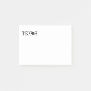 Texas Name with State Shaped Letter Post-it Notes