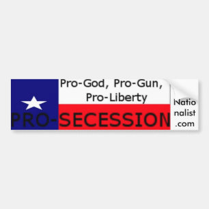 Texas Nationalist Movement Bumper Sticker
