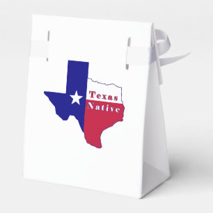 Texas Native Flag Map Favour Box