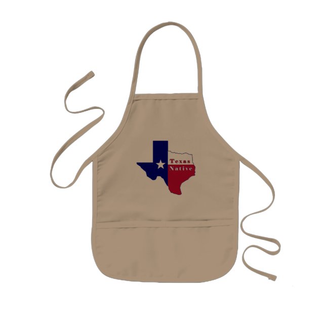 Texas Native Flag Map Kids Apron (Front)
