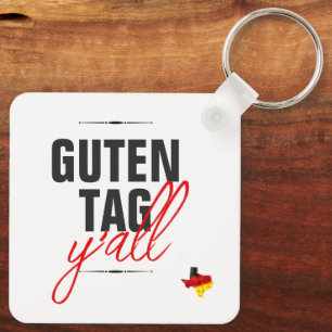 Texas Native Polygon German Flag Keychain