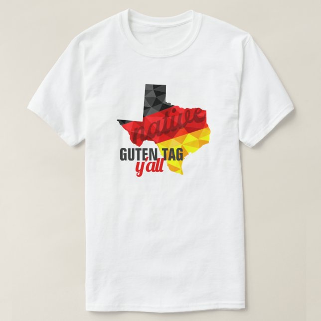 Texas Native Polygon German Flag T-Shirt (Design Front)