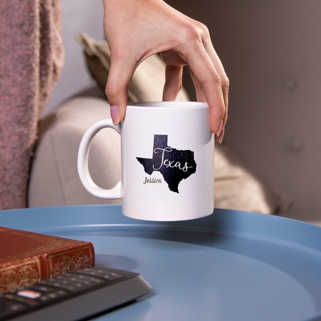Texas Night Stars State Shape Coffee Mug (Creator Uploaded)