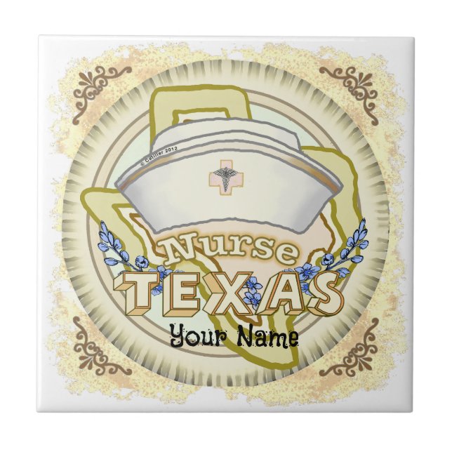 Texas Nurse Ceramic Tile (Front)