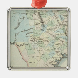 Texas of the United States of America Metal Tree Decoration