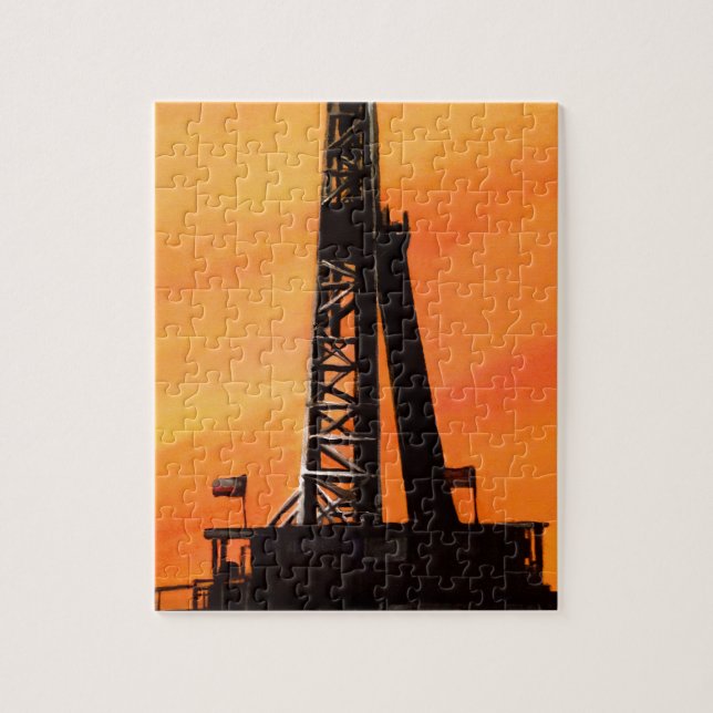 Texas Oil Rig Jigsaw Puzzle (Vertical)