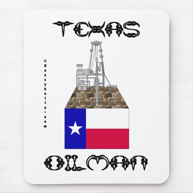 Texas Oilman,Oil Field Mousepad,Oil,Gas, Mouse Pad (Front)