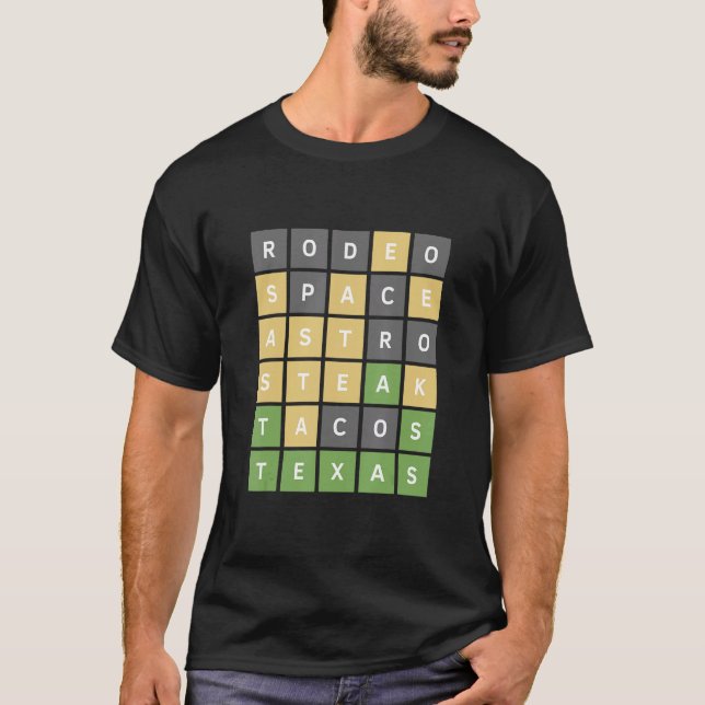 Texas  Online Word Game T-Shirt (Front)
