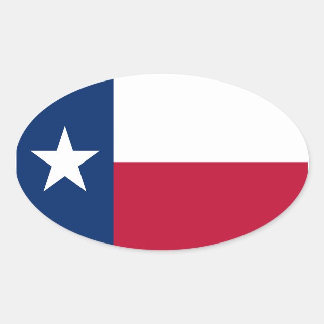 Texas Oval Flag Sticker (Front)